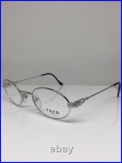 New Vintage FRED Lunettes Ketch Platinum Eyeglasses Force 10 Made In France 49mm