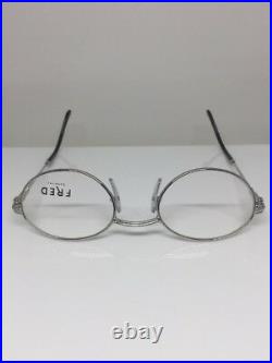 New Vintage FRED Lunettes Ketch Platinum Eyeglasses Force 10 Made In France 49mm