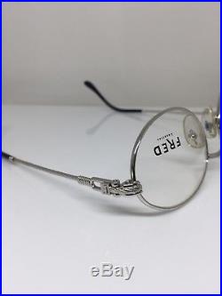 New Vintage FRED Lunettes Ketch Platinum Eyeglasses Force 10 Made In France 51mm