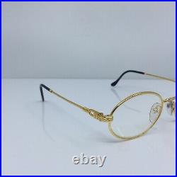 New Vintage FRED Lunettes Ketch Shiny Yellow Gold Eyeglasses Made France 51-21mm