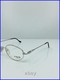 New Vintage FRED Lunettes Maldives Platinum Eyeglasses Force 10 Made France 50mm