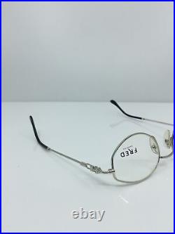 New Vintage FRED Lunettes Maldives Platinum Eyeglasses Force 10 Made France 52mm