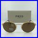 New Vintage FRED Lunettes Ouragan Gold Bicolore C. 001 Sunglasses 51-21mm France