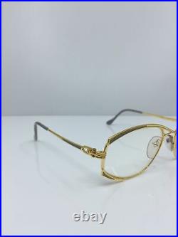 New Vintage FRED Lunettes Paris Eyeglasses Joyau C. Gold & Bleu Ciel 55mm France