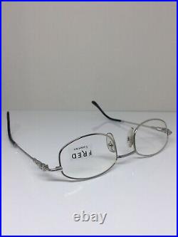 New Vintage FRED Lunettes Seychelles Eyeglasses C. Platinum Platine 47mm France