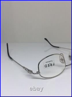 New Vintage FRED Lunettes Seychelles Eyeglasses C. Platinum Platine 47mm France