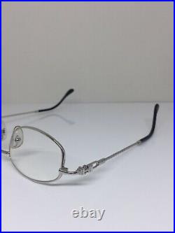 New Vintage FRED Lunettes Seychelles Eyeglasses C. Platinum Platine 49mm France