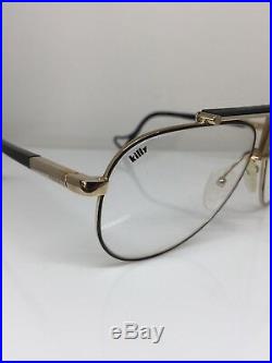New Vintage Jean Claude Killy 473 Aviator Eyeglasses M. 473 C. Black & Gold 58mm
