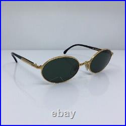 New Vintage Mont Blanc Meisterstuck Sunglasses C. Shiny Gold & Black 51mm France