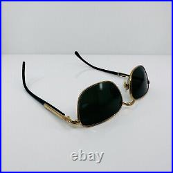 New Vintage Mont Blanc Meisterstuck Sunglasses C. Shiny Gold & Black 54mm France