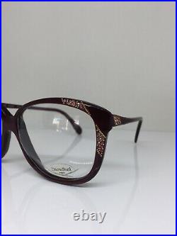 New Vintage Stendhal Carla 595 Eyeglasses with Swarovski Crystals Paris France