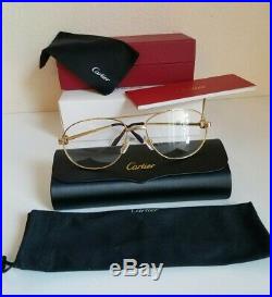 New cartier vintage vendome laque gold metal optical frames eye glasses