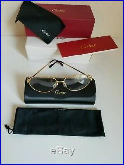 New cartier vintage vendome laque gold metal optical frames eye glasses