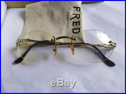 Nice vintage Fred orcade rimless eyeglasses frame