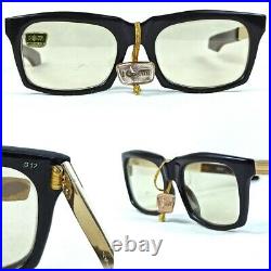 Nos Iom Rosalux Sunglasses Gold Filled G12 Vintage 50s France Made 135-5 1/4