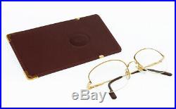Nos Vintage Eyeglasses Cartier Montaigne Gold Platinum Frame Sunglasses Vendome