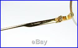 Nos Vintage Eyeglasses Cartier Must Ascot Gold Silver Nylor Frame Square Vendome