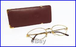 Nos Vintage Eyeglasses Cartier Rivoli Gold Silver Woman Frame Sunglasses Vendome