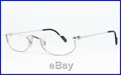 Nos Vintage Eyeglasses Cartier T8100348 51 Platinum Gold Nylor Frame Sunglasses