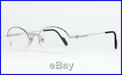 Nos Vintage Eyeglasses Cartier T8100376 Platinum Nylor Oval Frame Sunglasses
