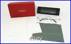 Nos Vintage Eyeglasses Cartier T8100496 Platinum Gold Soft-square Frame Vendome