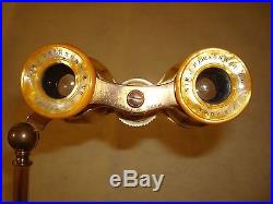 Opera glasses from the 1800's/true vintage, gold/yellow mother of pearl