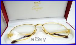 Orig NOS c1986 Vintage CARTIER Romance L. C Eyeglasses 22ct GP 58-18 mm drake