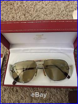 Orig NOS c1988 Vintage CARTIER TANK L. C Eyeglasses PLATINE 59-14 L Luxury