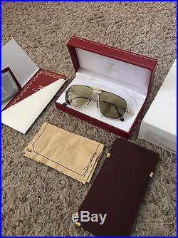 Orig NOS c1988 Vintage CARTIER TANK L. C Eyeglasses PLATINE 59-14 L Luxury