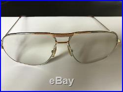 Original c1988 Vintage CARTIER TANK L. C Eyeglasses PLATINE 62-14 L Used Luxury