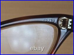 Paris Vintage Tortoise Shell Cat Eye Eyeglasses With -3.00 Power Glass Lenses