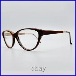 Pol Gaspard Eyeglasses Women Oval Brown Real Wood Vintage Mod. 104.101 NEW