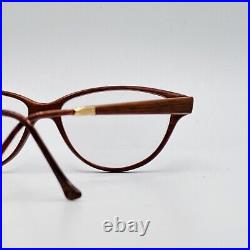 Pol Gaspard Eyeglasses Women Oval Brown Real Wood Vintage Mod. 104.101 NEW