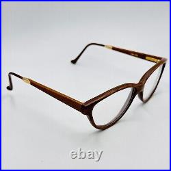 Pol Gaspard Eyeglasses Women Oval Brown Real Wood Vintage Mod. 104.101 NEW