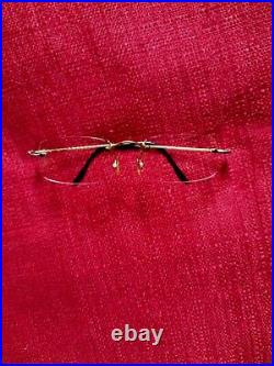 Pre-owned FRED Lunettes F10 L01 F4 Eyeglasses C. Bicolore Gold 51mm France