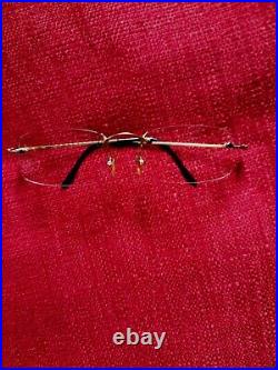 Pre-owned FRED Lunettes F10 L01 F4 Eyeglasses C. Bicolore Gold 51mm France