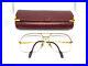 RARE! CARTIER ORSAY Vintage Eyeglasses / Sunglasses GOLD Tank with Case 20511