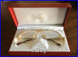 RARE! CARTIER TANK 62-14 140 Gold Vintage Eyeglasses / Sunglasses