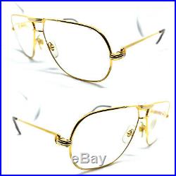 RARE! CARTIER TANK 62-14 140 Gold Vintage Eyeglasses / Sunglasses 11211