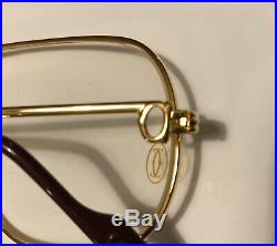 RARE! CARTIER TANK 62-14 140 Gold Vintage Eyeglasses / Sunglasses