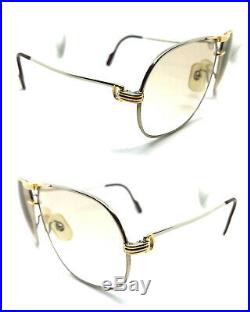 RARE! CARTIER TANK Vintage Eyeglasses / Sunglasses santos Vendome Silver Gold