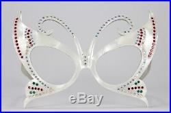 RARE VINTAGE 1950s FRAME FRANCE BUTTERFLY RHINESTONE SUNGLASSES FRAMES WithCASE
