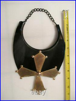 RARE VINTAGE Anne Marie Beretta PARIS CHUNKY RUNWAY COULTURE NECKLACE SIGNED