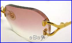 RARE Vintage Cartier Decor C Gold EyeGlasses Frames Rimless Size135x20 France