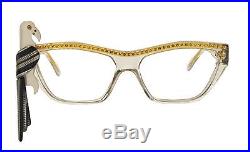 Rare French Vintage Louis Feraud Lerida Rhinestone Parrot Cat Eye Glasses Frames