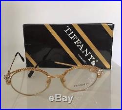 Rare Vintage Luxury Tiffany Lunettes T1 / 02 Eyeglasses 23k Gold Plated Soloist