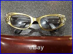 Retro MidCentury Cat Eye F. I. LILIANE FRANCE Sunglasses Bifocals Aurora Borealis
