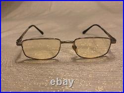 Revillon Eyeglasses Vintage Silver Tone Black Rubber Prescription 140mm Paris