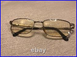 Revillon Eyeglasses Vintage Silver Tone Black Rubber Prescription 140mm Paris