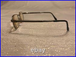 Revillon Eyeglasses Vintage Silver Tone Black Rubber Prescription 140mm Paris